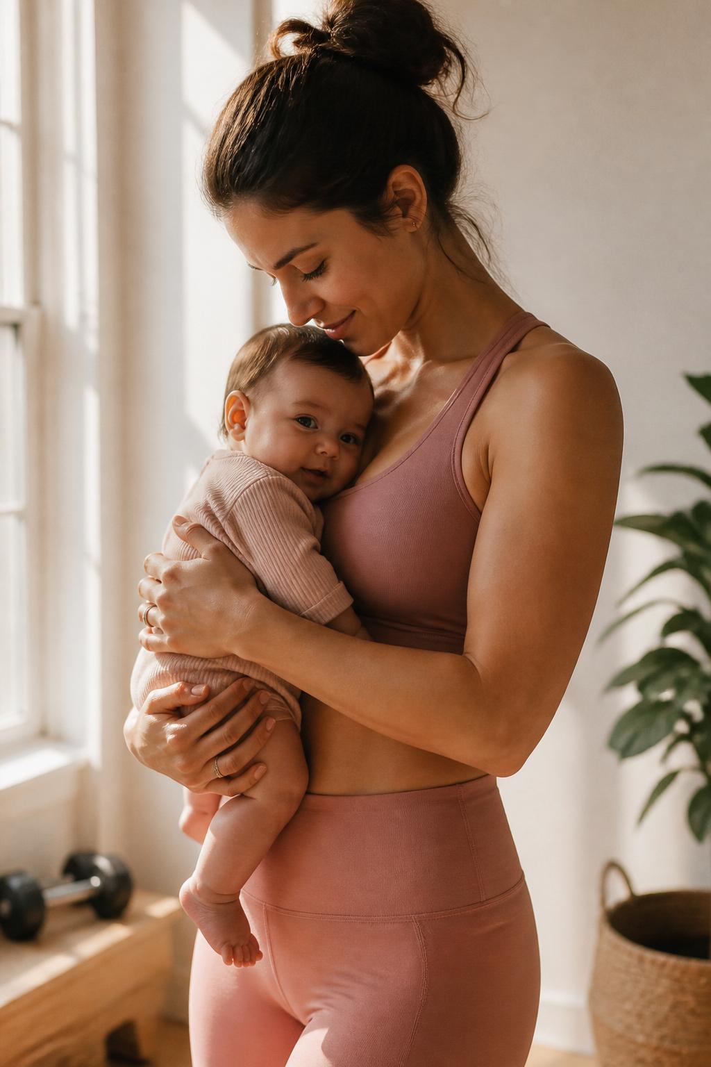 Maman en tenue de sport